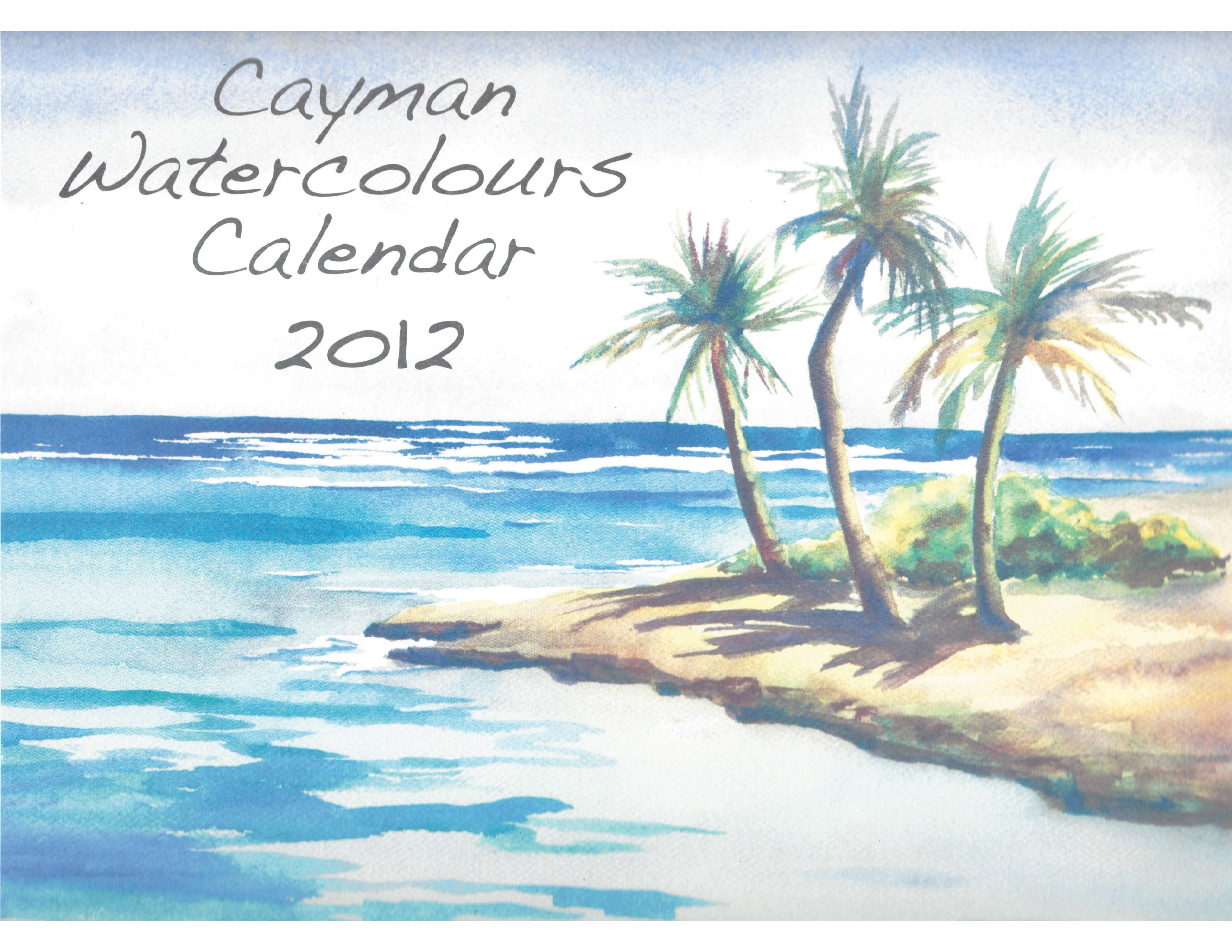 2012 Cayman Watercolours Calendar cover