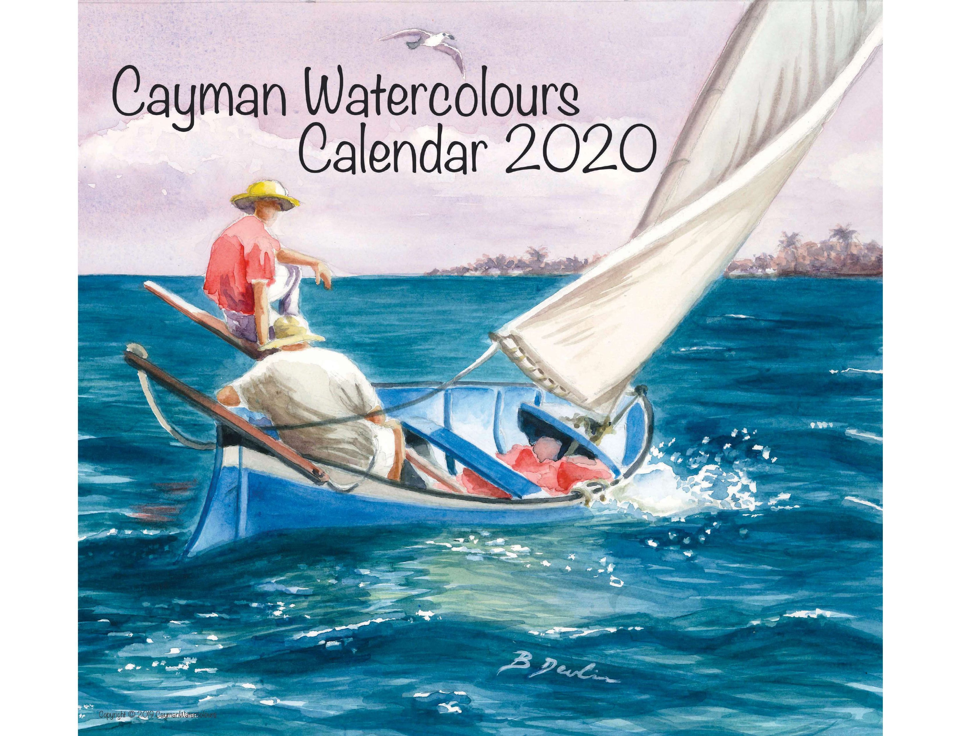 2020 Cayman Watercolours Calendar cover