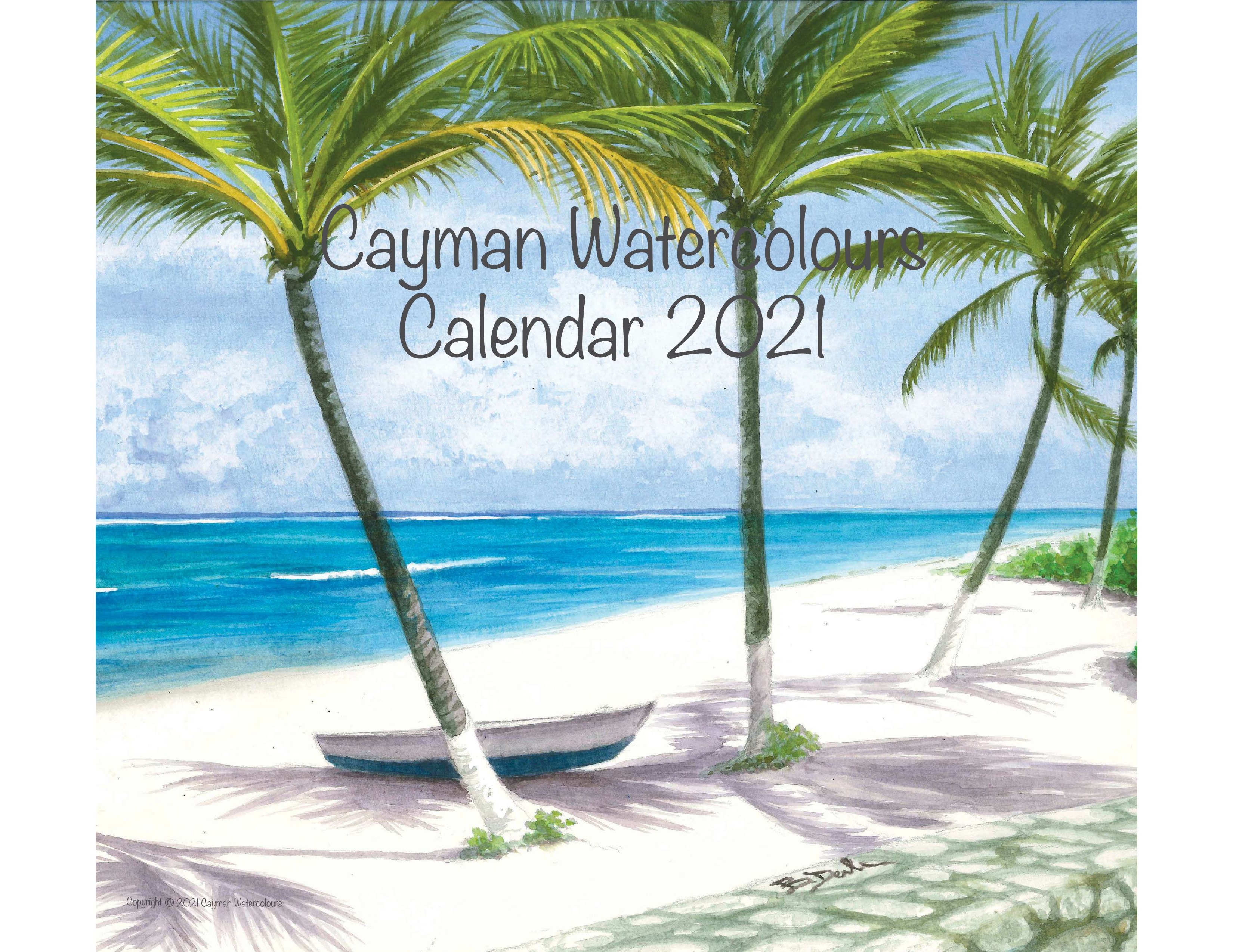 2021 Cayman Watercolours Calendar cover