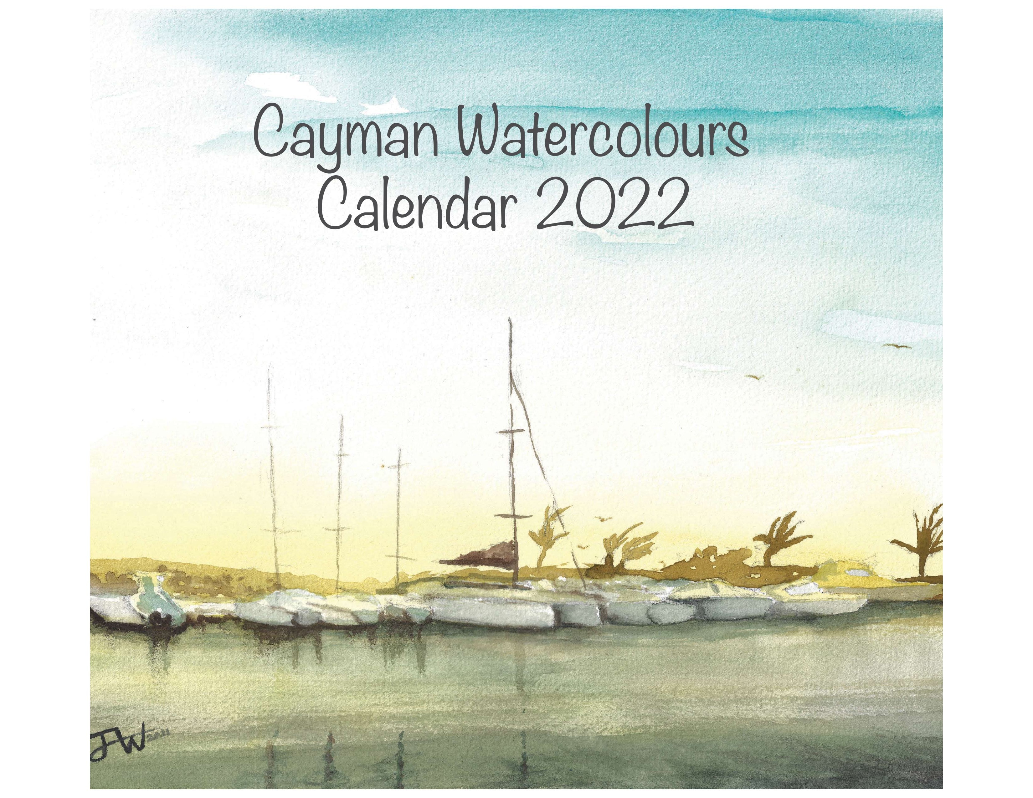 2022 Cayman Watercolours Calendar cover
