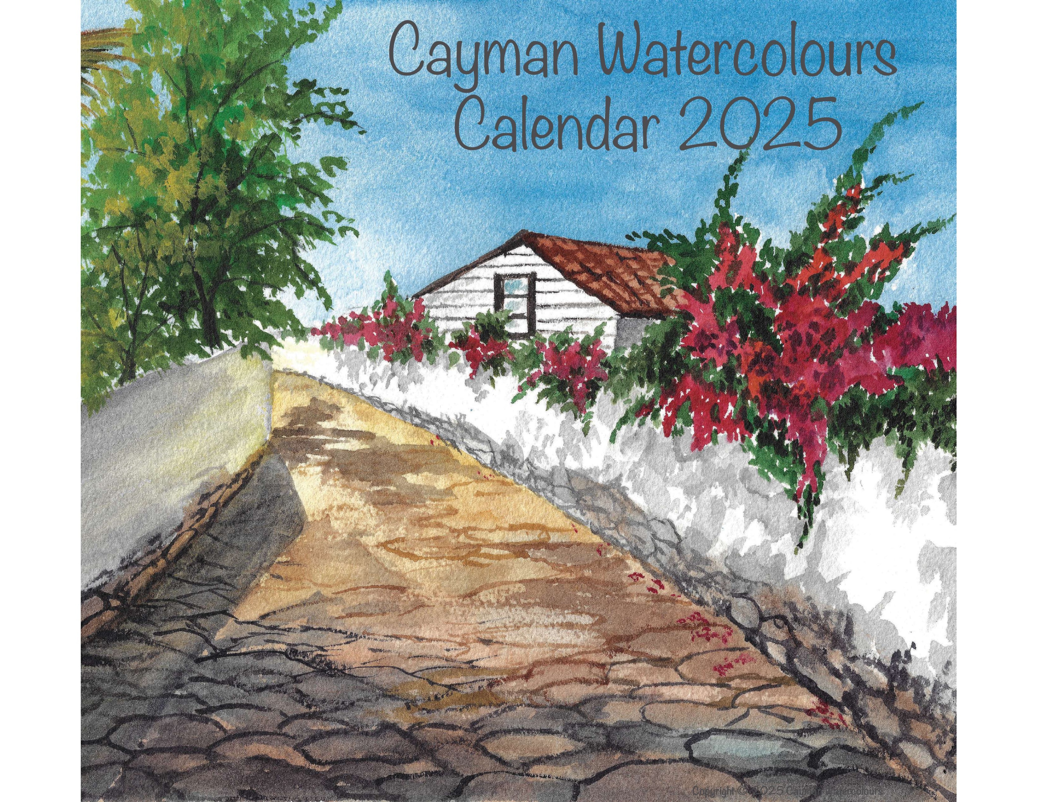 2025 Cayman Watercolours Calendar cover